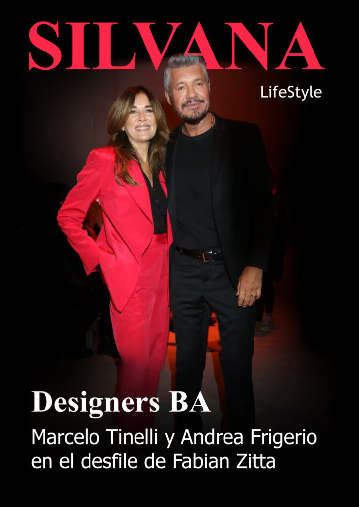 Andrea Frigerio y Marcelo Tinelli coincidieron en el desfile de Fabian Zitta.