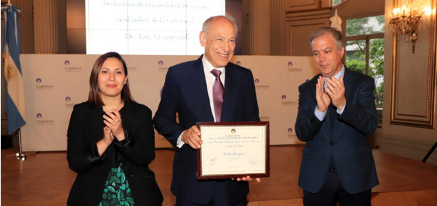 El Dr. Luis Ovsejevich, Presidente de la Fundación Konex, fue distinguido por su valioso aporte a la cultura de nuestro país en el Palacio de la Legislatura Porteña