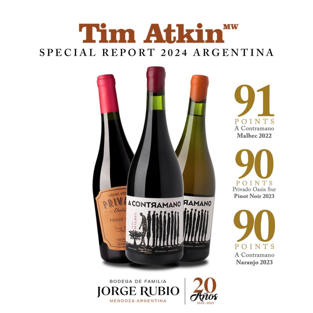 Tim Atkin regresó a nuestro país y Bodega Jorge  Rubio presentó sus vinos para recibir la puntuación 2024