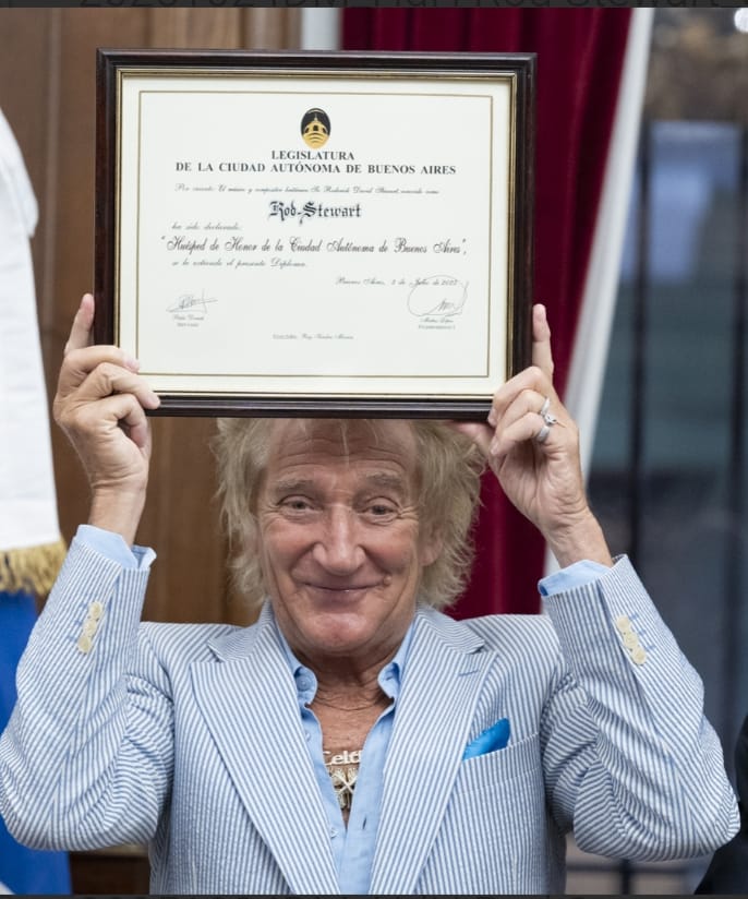 Rod Stewart fue declarado Huésped de Honor en Buenos Aires