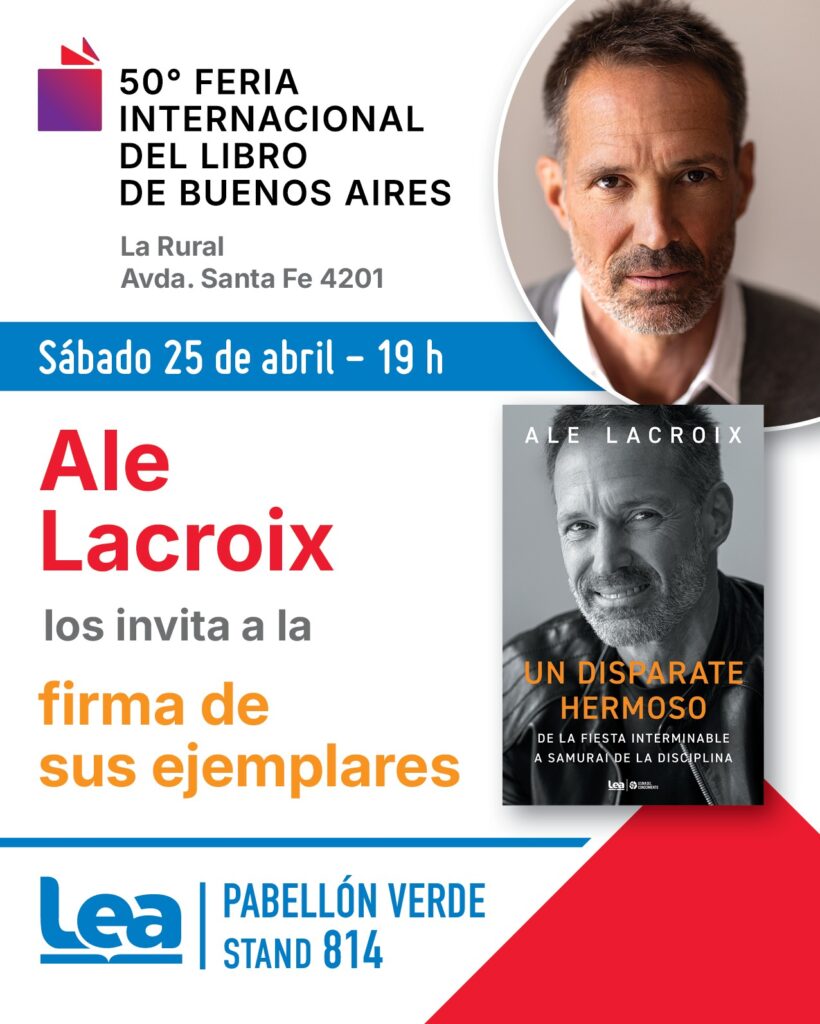 Ale Lacroix presenta «Un disparate hermoso» en la Feria  Internacional del Libro de Buenos Aires